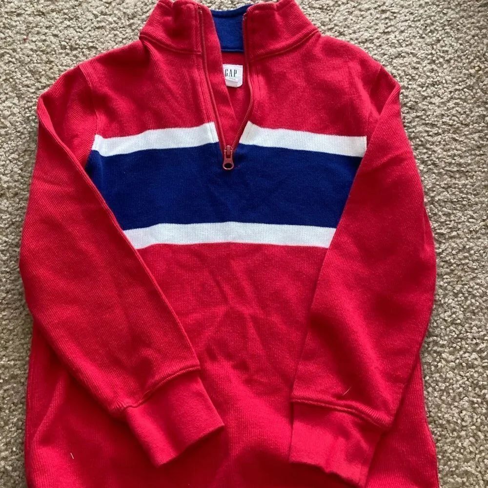 Boys Gap Quarter Zip Sweater Pullover Sweatshirt NWOT